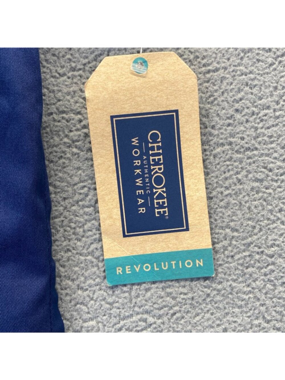 Cherokee Workwear Revolution Women's Mock Wrap Scrub WW610 Size Small Navy - Picture 10 of 10